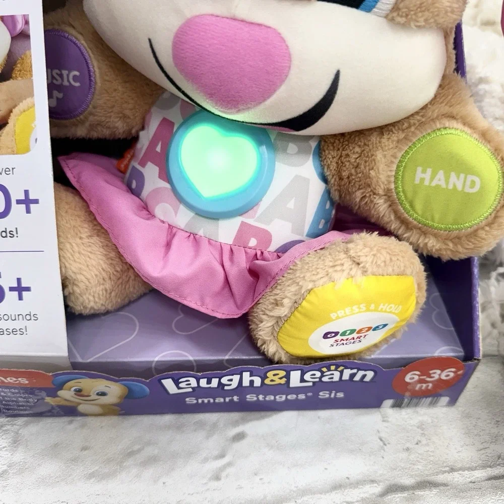 Fisher-Price Laugh & Learn Smart Stages Sis Plush Musical Learning Toy NEW
